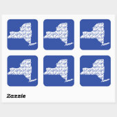 New York Bike Quadratischer Aufkleber (Blatt)