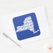 New York Bike Quadratischer Aufkleber (Umschlag)