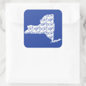 New York Bike Quadratischer Aufkleber (Tasche)