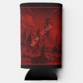 New York Black Red Selters Dosenkühler (Rückseite)