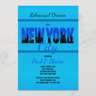 New York: Blaue Einladung