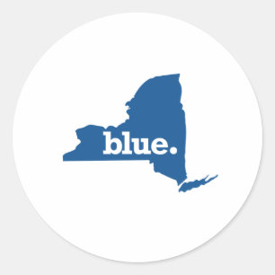 NEW YORK BLauer STAAT Runder Aufkleber