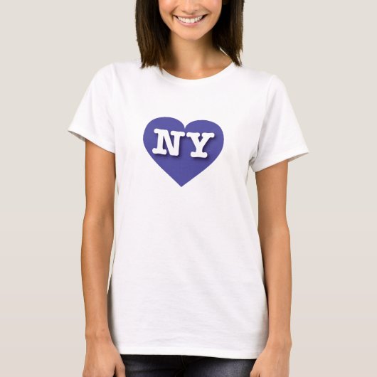 New York Blue Heart - I Liebe NY T-Shirt (Vorderseite)