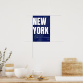 New York Blueprint Stadtplanposter Minimal Poster (Küche)