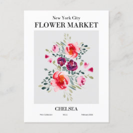 New York Blume Market, Chelsea Postcard Postkarte