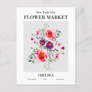 New York Blume Market, Chelsea Postcard Postkarte