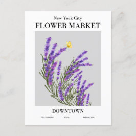 New York Blume Market, Downtown Postcard Postkarte