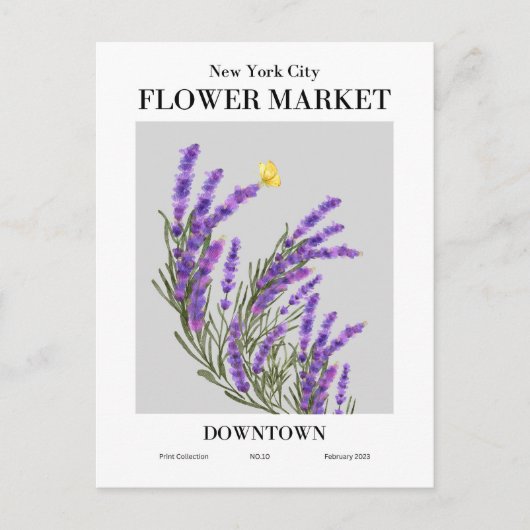 New York Blume Market, Downtown Postcard Postkarte (Vorderseite)