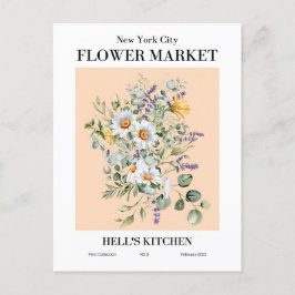 New York Blume Market, Hell's Kitchen Postcard Postkarte