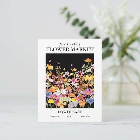 New York Blume Market, Lower East Postcard Postkarte (Stehend Vorderseite)