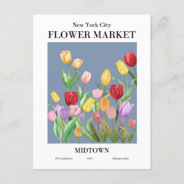 New York Blume Market, Midtown Postcard Postkarte