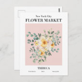 New York Blume Market, Tribeca Postcard Postkarte (Vorne/Hinten)