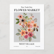 New York Blume Market, West Village Postcard