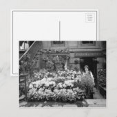 New York Blume Shop, 1895 Postkarte (Vorne/Hinten)