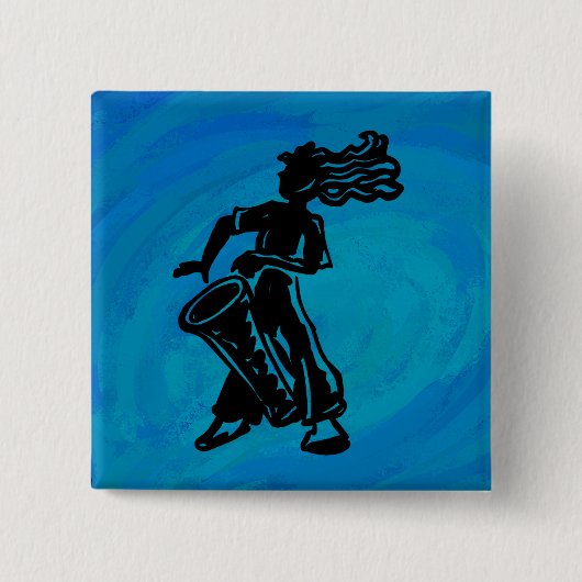 New York Boogie Nights Drum Blue Button (Vorderseite)