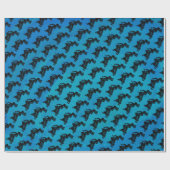 New York Boogie Nights Drum Blue Geschenkpapier (Flach)