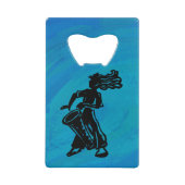 New York Boogie Nights Drum Blue Kreditkarten Flaschenöffner (Vorderseite)