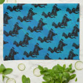 New York Boogie Nights Drum Blue Küchentuch (Gefaltet)