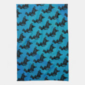 New York Boogie Nights Drum Blue Küchentuch (Vertikal)