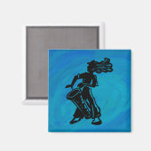 New York Boogie Nights Drum Blue Magnet (Vorderseite/Rückseite)