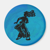 New York Boogie Nights Drum Blue Magnet (Vorne)