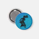 New York Boogie Nights Drum Blue Magnet (Vorderseite/Rückseite)