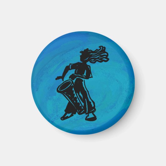 New York Boogie Nights Drum Blue Magnet (Vorne)