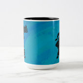 New York Boogie Nights Drum Blue Zweifarbige Tasse (Mittel)
