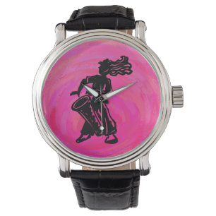 New York Boogie Nights Drum Hot Pink Armbanduhr