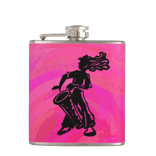 New York Boogie Nights Drum Hot Pink Flachmann