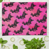 New York Boogie Nights Drum Hot Pink Geschirrtuch (Gefaltet)