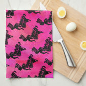 New York Boogie Nights Drum Hot Pink Geschirrtuch (Viertel Falte)