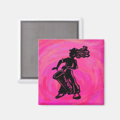 New York Boogie Nights Drum Hot Pink Magnet (Vorderseite/Rückseite)