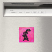 New York Boogie Nights Drum Hot Pink Magnet (In Situ (Geschirrspüler))