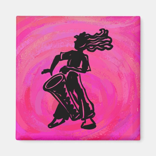New York Boogie Nights Drum Hot Pink Magnet (Vorne)