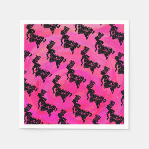 New York Boogie Nights Drum Hot Pink Serviette