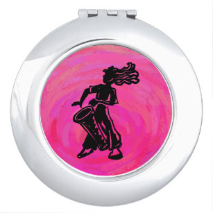 New York Boogie Nights Drum Hot Pink Taschenspiegel
