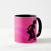 New York Boogie Nights Drum Hot Pink Tasse (VorderseiteRechts)