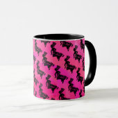 New York Boogie Nights Drum Hot Pink Tasse (VorderseiteRechts)