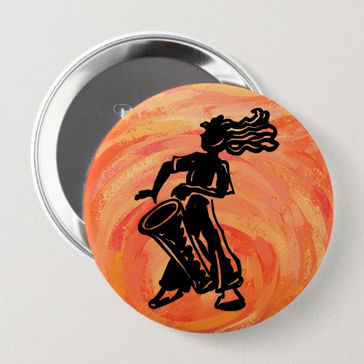 New York Boogie Nights Drum Orange Button (Vorne & Hinten)