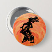 New York Boogie Nights Drum Orange Button (Vorne & Hinten)