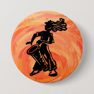 New York Boogie Nights Drum Orange Button
