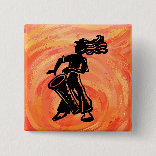 New York Boogie Nights Drum Orange Button (Vorderseite)