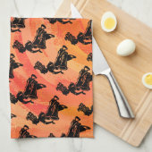 New York Boogie Nights Drum Orange Handtuch (Viertel Falte)