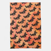 New York Boogie Nights Drum Orange Handtuch (Vertikal)