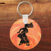 New York Boogie Nights Drum Orange Schlüsselanhänger (Vorderseite)