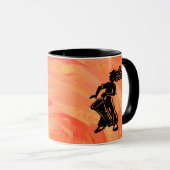 New York Boogie Nights Drum Orange Tasse (VorderseiteRechts)