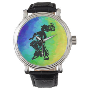 New York Boogie Nights Drum Rainbow Armbanduhr