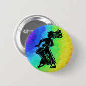 New York Boogie Nights Drum Rainbow Button (Vorne & Hinten)