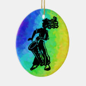New York Boogie Nights Drum Rainbow Keramikornament (Rechts)